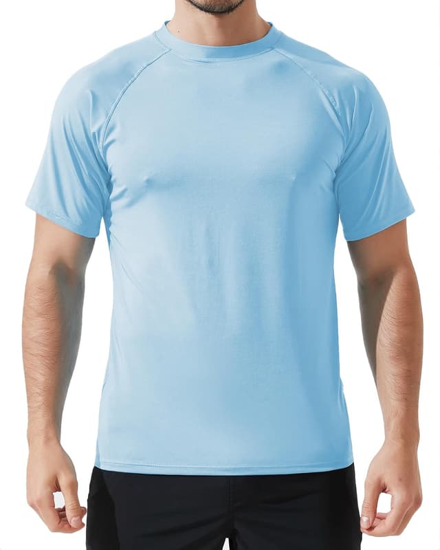 Detalle de Arcweg Rashguard da mare uomo con UPF 50+ e maniche corte