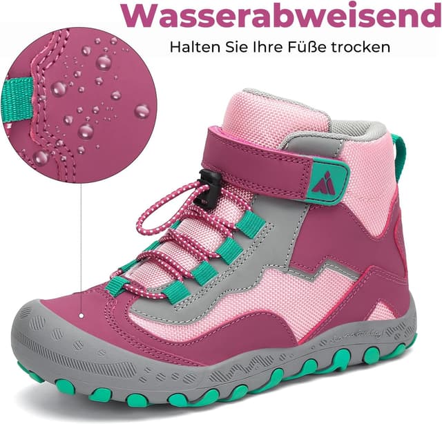 Detalle 2 de Mishansha Kinder Wanderschuhe & Trekkingstiefel mit Zehenschutz