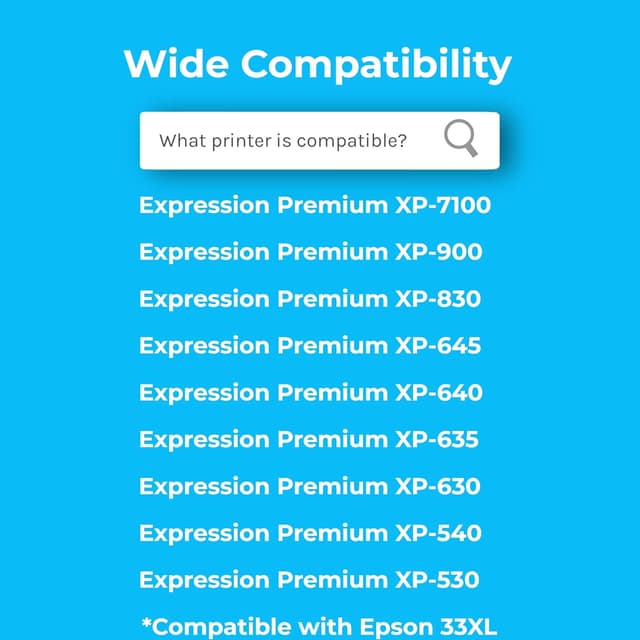 Detalle de Cartridgeify 33XL kompatible Druckerpatronen (Multipack) für Epson Expression Premium XP-7100 & XP-900