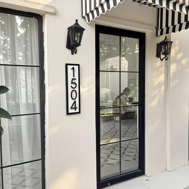 Detalle de Numero civico nero 12,5 cm Yafimea