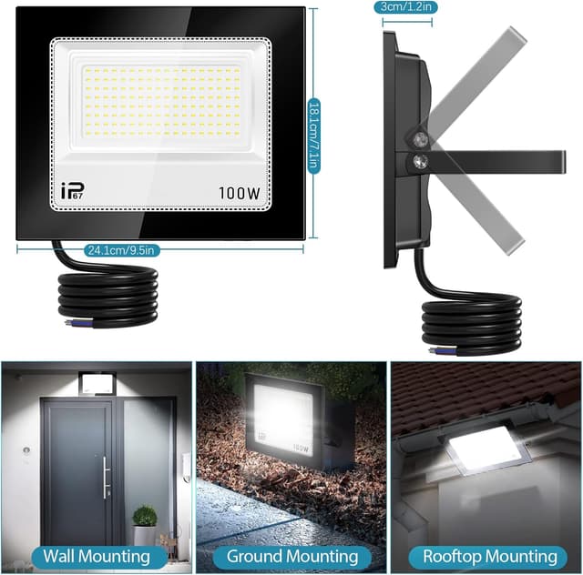 Thumbnail 2 de YZYFACAI Projecteur Led Extérieur 100W