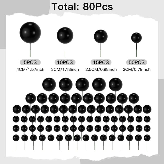 Detalle 2 de Tortendeko Kugeln NACHLYNN 80 Stück