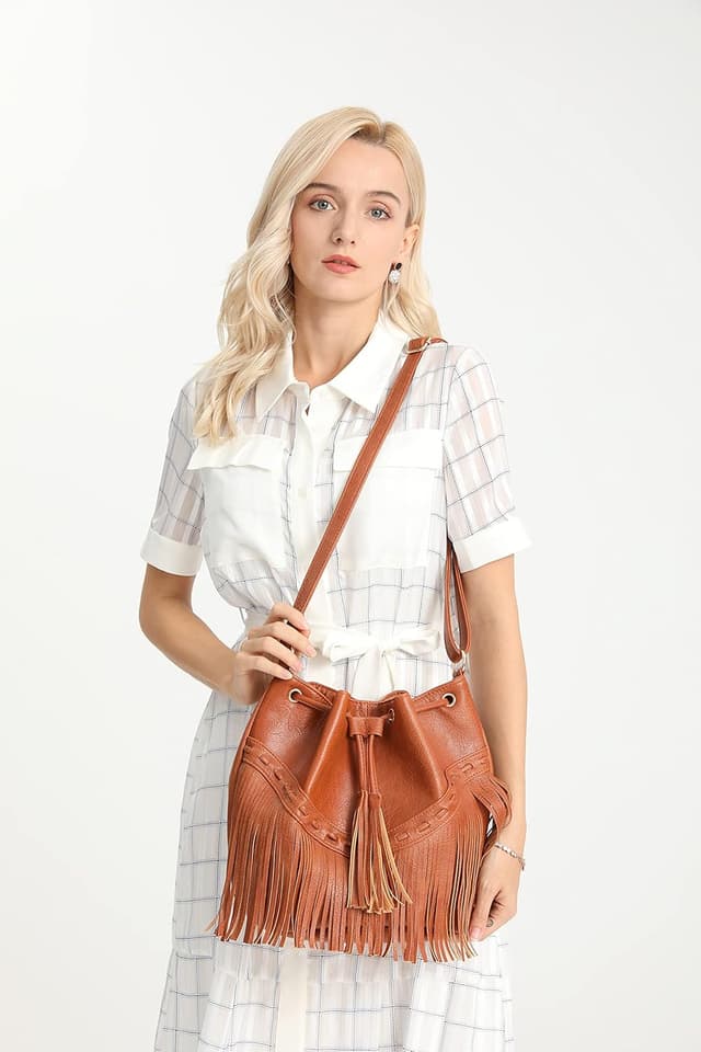 Thumbnail 6 de Gladdon Leather Bucket Bag for Women
