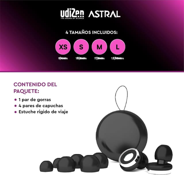 Thumbnail 6 de UdiZen Astral Tapones -40dB ultrasuaves
