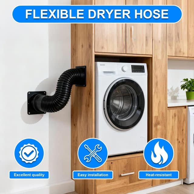 Detalle de Tubo flessibile per cappa e ventilazione 153 mm x 3 m in alluminio/PVC con morsetti in acciaio