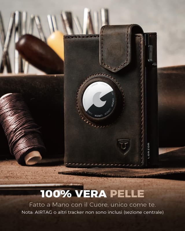 Detalle 2 de LORZOR portafoglio slim per AirTag 48N