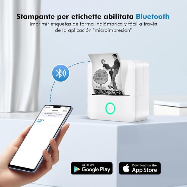 Detalle 2 de Stampante etichette termica Bluetooth 200 DPI