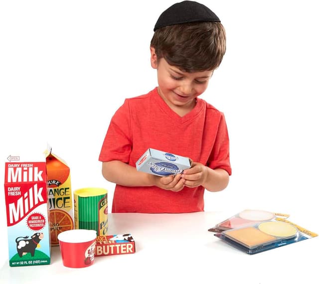 Thumbnail 6 de Melissa & Doug Fridge Fillers Grocery Play Food Cartons (8 Pieces) Wooden Toy Groceries