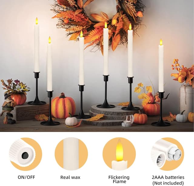 Detalle 2 de AiiBowy Bougies LED sans flamme 6 pièces