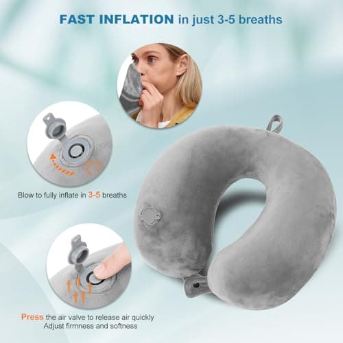 Thumbnail 1 de Cirorld Almohada de Viaje Hinchable 3-5 respiraciones