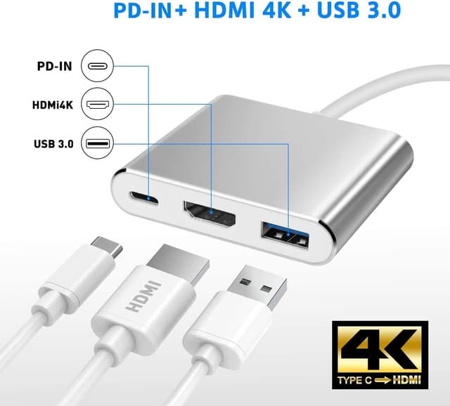 Detalle 2 de Battony USB C to HDTV Adapter 4K