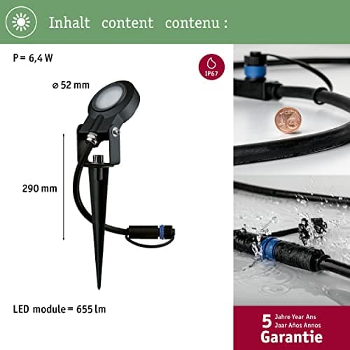 Detalle 2 de Paulmann 93934 Foco Plug & Shine 6W 3000K 100°