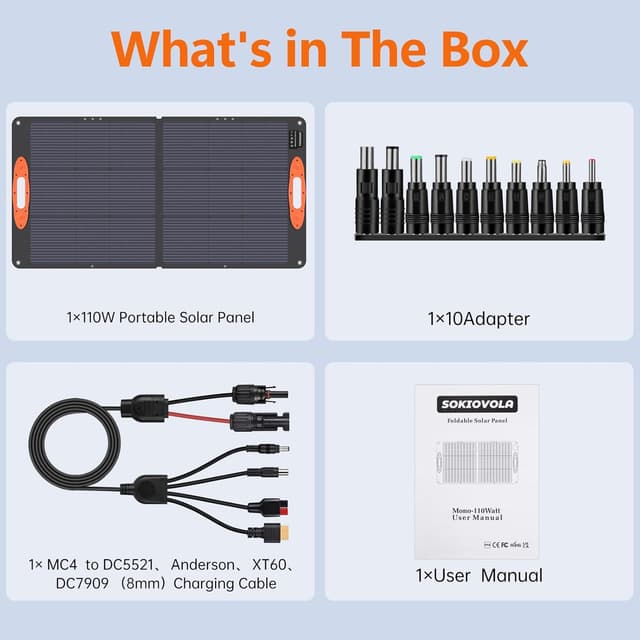 Thumbnail 6 de SOKIOVOLA N-Type 110W Portable Solar Panel