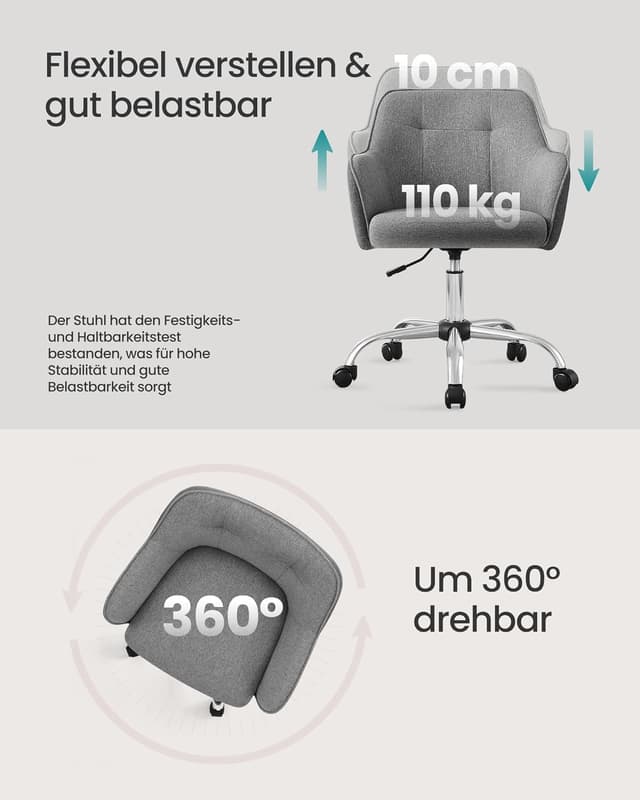 Thumbnail 6 de SONGMICS OBG019G01 Drehstuhl bis 110 kg