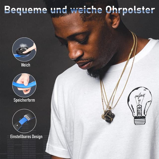 Detalle 2 de Lankey Sound Bluetooth Kopfhörer 65 Std