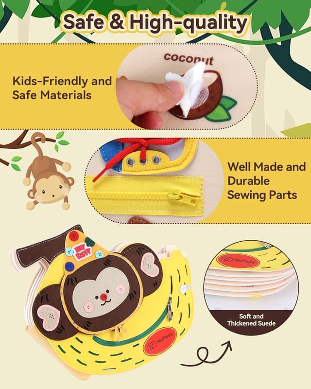 Thumbnail 1 de Heypappy Busy Board 12 in 1 Montessori