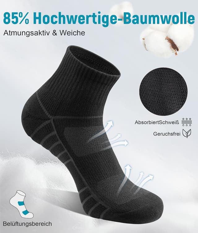 Thumbnail 2 de coskefy Quarter Sneaker Socken 6 Paar