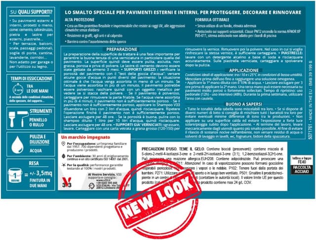 Detalle de Smalto per pavimenti V33 Sabbia 0,5 L