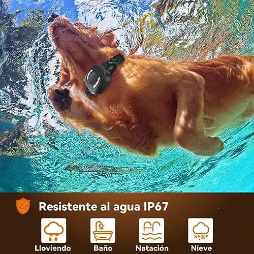 Detalle 2 de Meloive collar de adiestramiento recargable para perros con alcance manual de hasta 3000 m y 4 modos