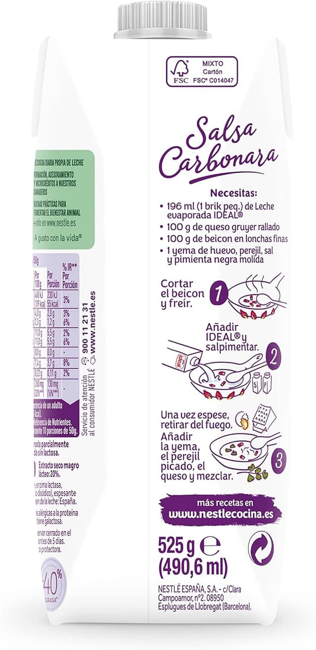 Thumbnail 4 de Nestlé Ideal Leche Evaporada Sin Lactosa 12x500ml 🥛