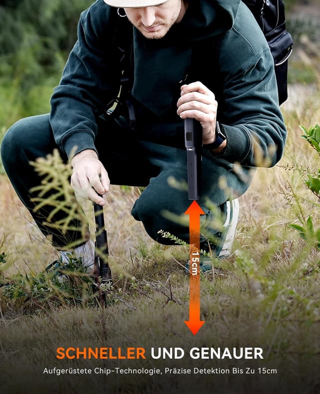 Detalle de SUNPOW Pinpointer Metallldetektor 15 h Laufzeit