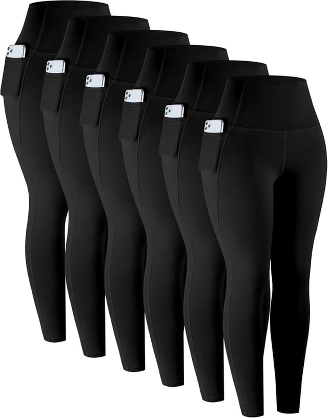 Imagen de LZYVOO High-Waist Yoga Leggings with Pockets 6-pack en OfertitasTOP