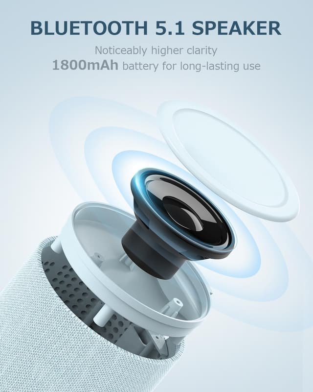 Thumbnail 6 de COLSUR 2-in-1 Bluetooth Speaker with Wireless Charger and Night Light (for iPhone 16/15/14/13/12 & AirPods Pro/3/2)