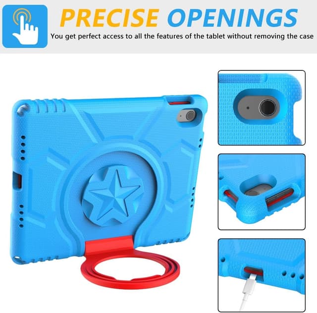 Thumbnail 5 de TrendGate kids iPad case with built-in screen protector (A16 11-inch / iPad 10th gen 10.9-inch) – Blue