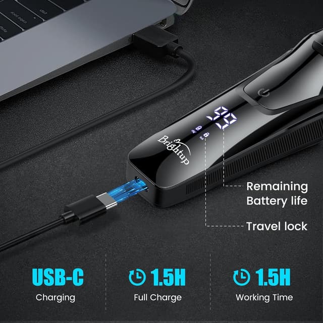 Thumbnail 4 de Brightup Electric Razor Waterproof cordless rotary shaver for men