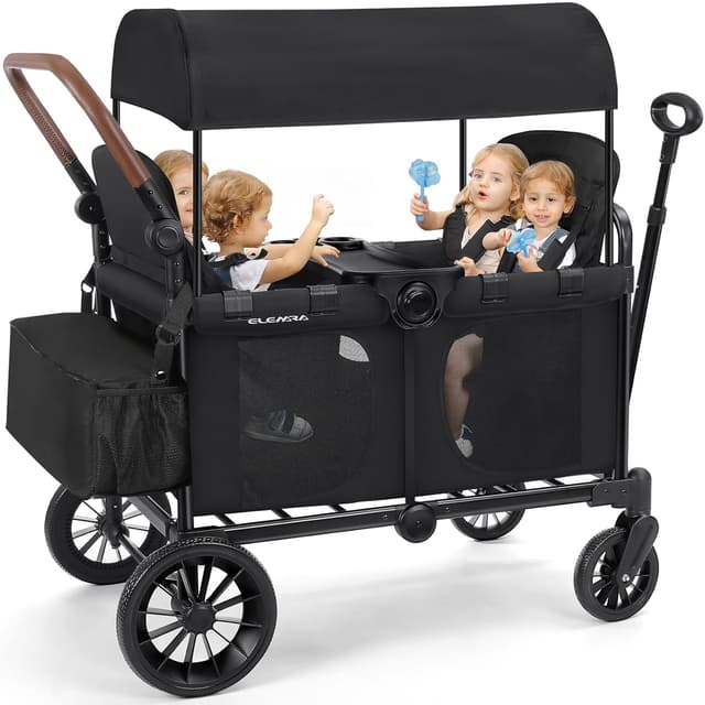 Imagen de ELEMARA Wagon Stroller 4-Seater, Foldable All-Terrain 🚼 en OfertitasTOP