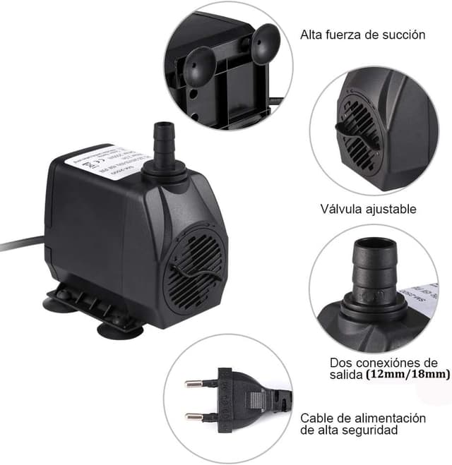 Thumbnail 3 de Homvik Bomba de Agua Sumergible 2500L/H 45W