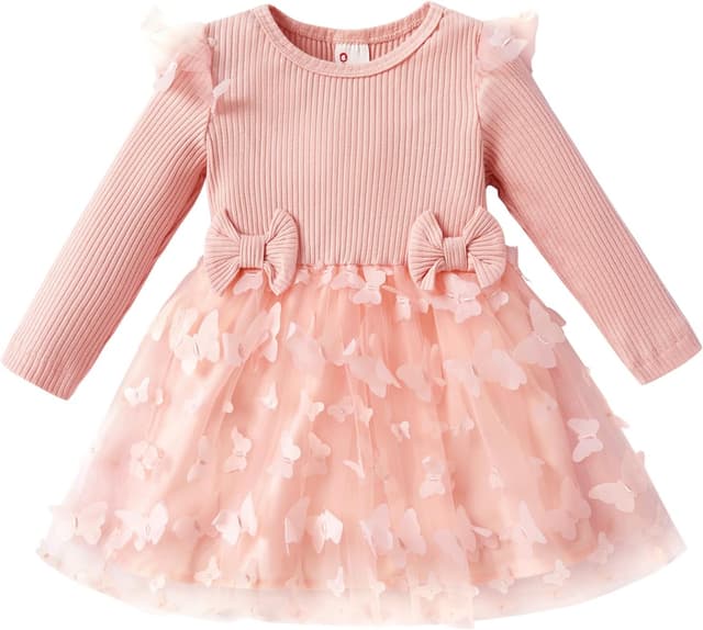 Thumbnail 6 de PATPAT Manica Corta Baby Girl Tulle Pom Pom Party Dress