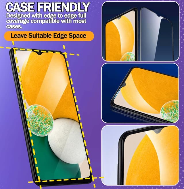 Detalle de RKINC 3er Set Panzerglas Schutzfolie für Samsung Galaxy A13 5G / A13 4G / A04s (0,33 mm) mit Applikator