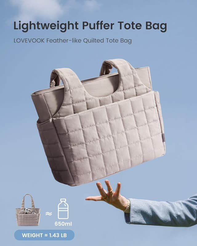 Detalle de LOVEVOOK Shopper Tasche 15,6 Zoll Laptopfach