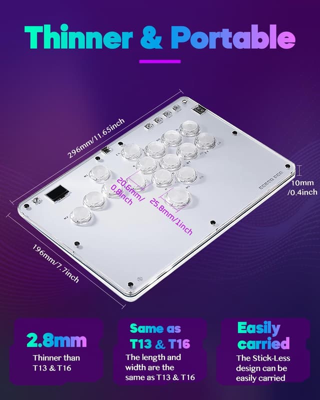 Detalle 2 de Sehawei R16 Arcade Stick 16 Tasten