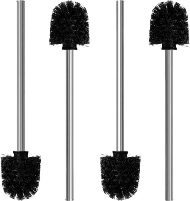 Detalle de Nirox : lot de 4 brosses WC avec manches en acier inoxydable (diamètre de tête 8 cm)