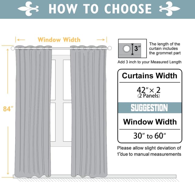 Thumbnail 5 de ChrisDowa 84-inch Blackout Curtains 2-Pack 🪟