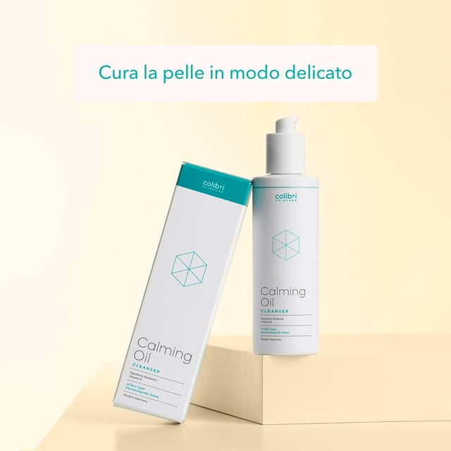 Detalle 2 de colibri skincare CALMING OIL CLEANSER 200 ml, detergente viso oleoso e struccante per viso e occhi