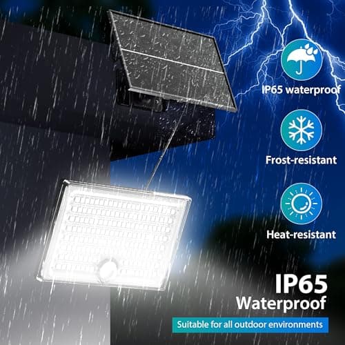 Detalle de Giliwosy Luces Solares LED Exterior con Sensor de Movimiento (1 pieza) y 4 modos, IP65