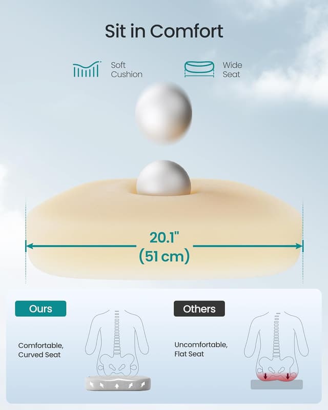 Detalle 2 de SONGMICS office chair with lumbar support
