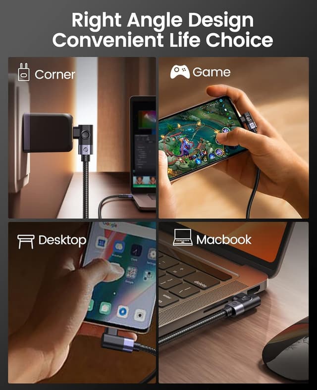 Detalle de Câble ORICO 40Gbps USB 4 / Thunderbolt 4 (240W PD 3.1) 0,5 m pour charge et vidéo 4K 60 Hz