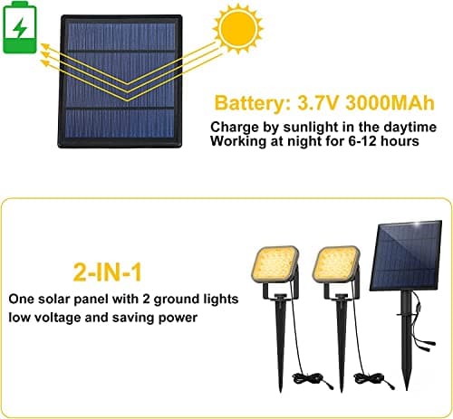 Thumbnail 6 de NATPOW Foco Solar Exterior Jardín 4 en 1 🌞 IP65