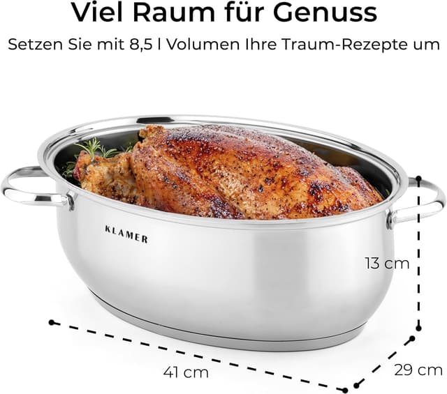 Detalle 2 de KLAMER Bräter mit 8,5 l Volumen