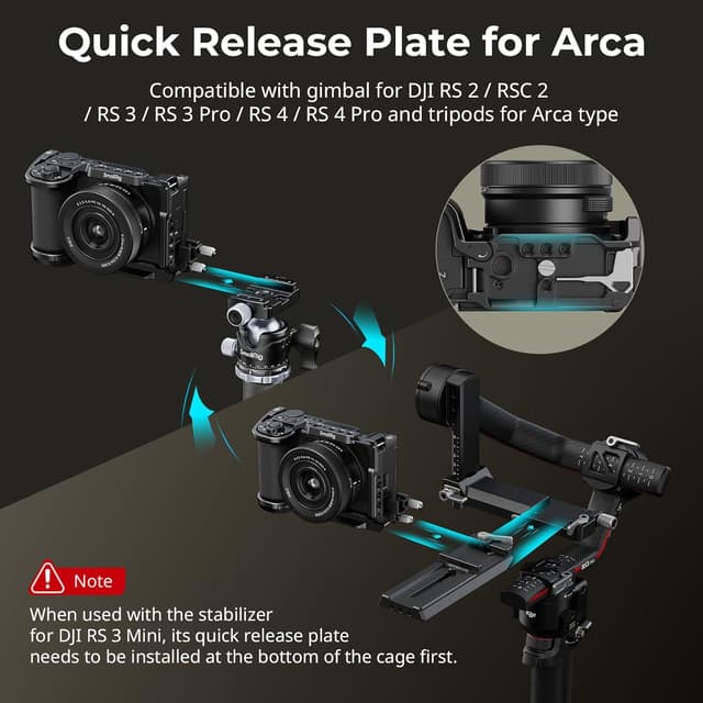 Thumbnail 6 de SmallRig ZV-E10 II Cage Kit (4867) für Sony Alpha ZV-E10 II inkl. HDMI-Kabelklemme und Arca-Schnellwechselplatte