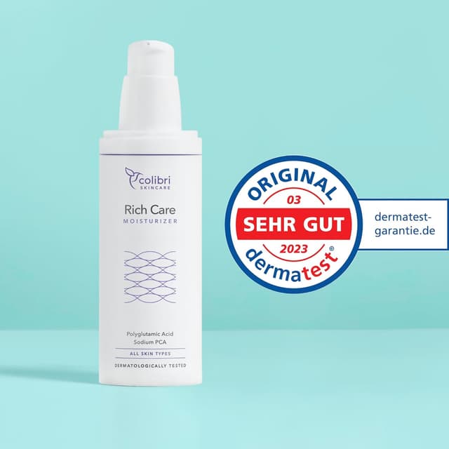 Detalle de colibri skincare Rich Care Moisturizer (80 ml) – Feuchtigkeitscreme für trockene, gereizte Gesichtshaut
