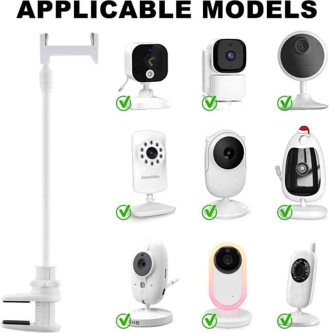 Detalle de Suglade baby monitor holder – universal, flexible 1/4 screw mount compatible with many mainstream baby cameras
