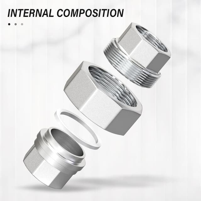 Thumbnail 5 de 304 Edelstahl Rohrverschraubung 1/2 BSP