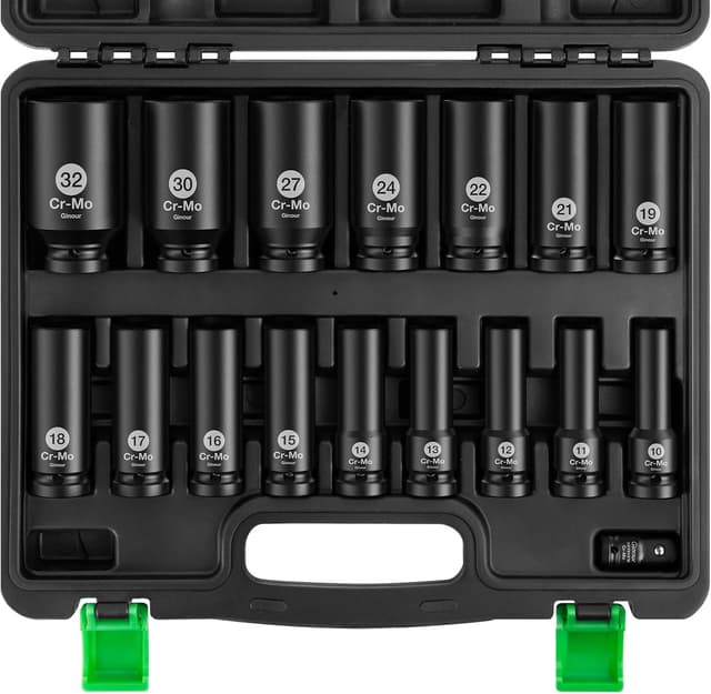 Detalle de Ginour Impact Socket Set 1/2 inch 17pc