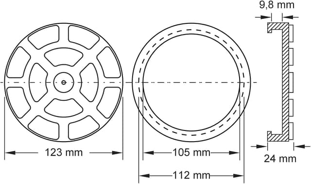 Thumbnail 4 de KS Tools 160.0440 Plateau caoutchouc Ø 123 mm ðŸ›