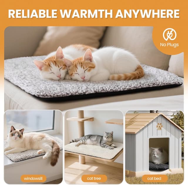 Thumbnail 5 de Self Warming Cat Bed 24 x 18 inch thermal pet mat 🐾